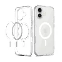Transparent MagSafe Case for iPhone 16 (6.1 Inch) | Magnetic Lock | Shockproof Bumper | Wireless Charging Compatible Clear Back Cover