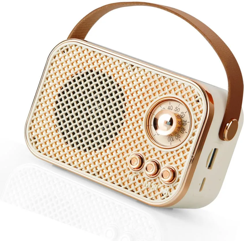 MZ S-3 Retro 5w Bluetooth Speaker | Multi-Connectivity Wireless Speaker with USB & TF Card | Portable Classic Design Speaker, 1200mAh