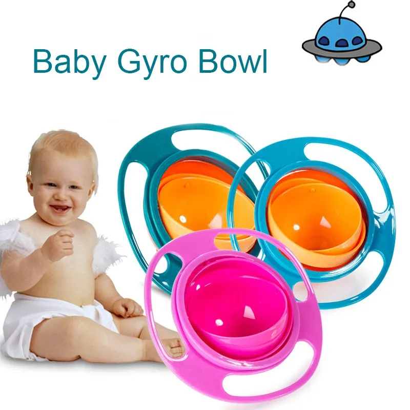 360° Rotating Spill-Proof Toddler Feeding Bowl – BPA-Free Snack Bowl for Babies