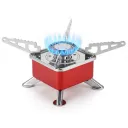 Camping Gas Stove – Outdoor Stove | 2800W Ultra‑Light Folding Picnic Cooking Gas Burner with Storage Bag | Emergency Portable Stove, Stainless Steel